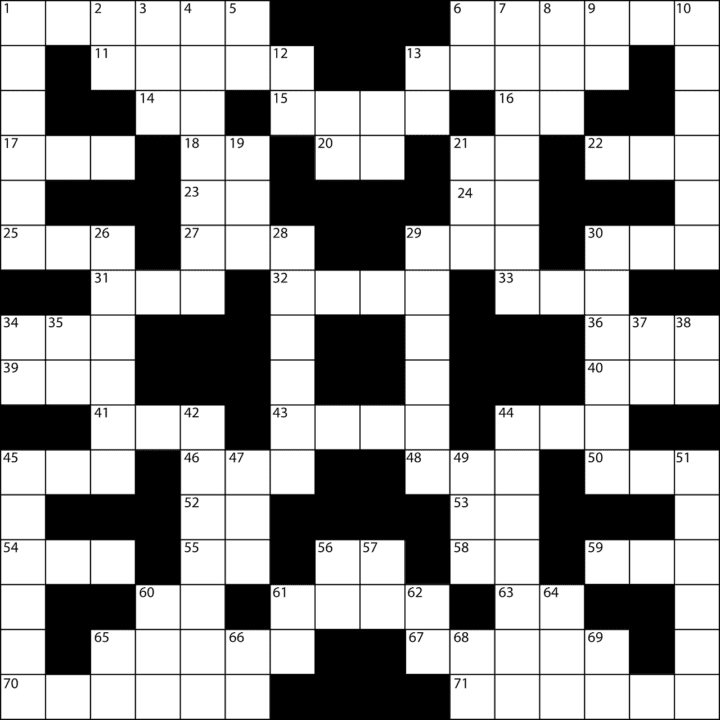 Crossword puzzle, one of the free AARP games online